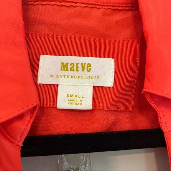 Anthropologie Maeve Orange Open-Back Wrap Midi Dress Size Small - Picture 8 of 13